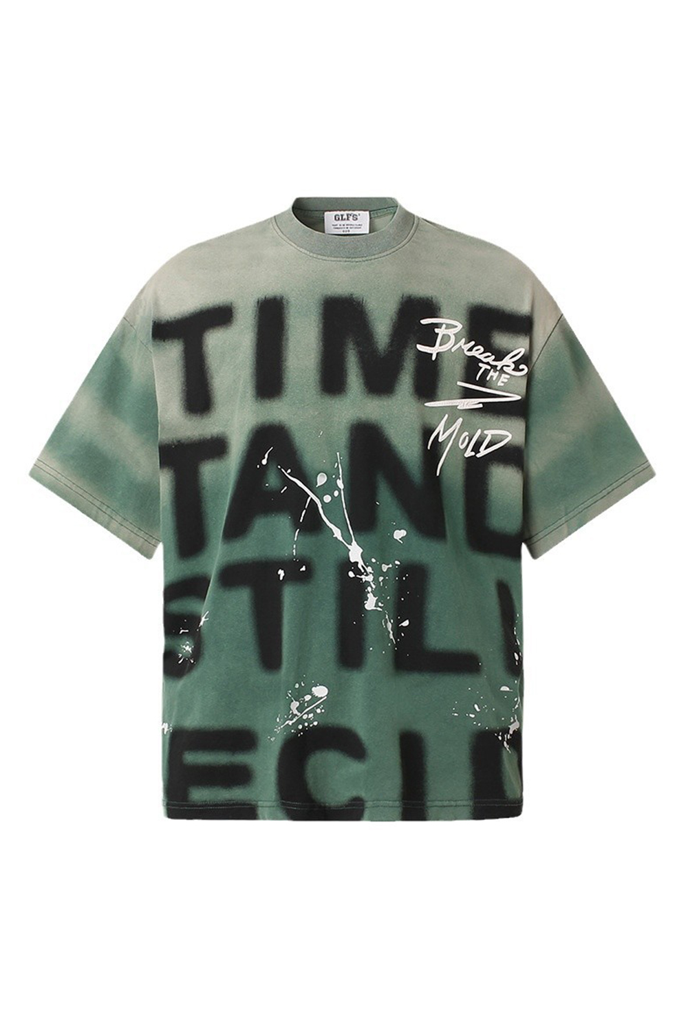 Letter Vacation Vintage Washed Print T-Shirt Tee for Men