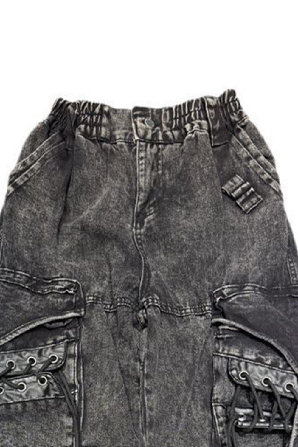 Washed Wide-Leg Jeans Loose Men Pants