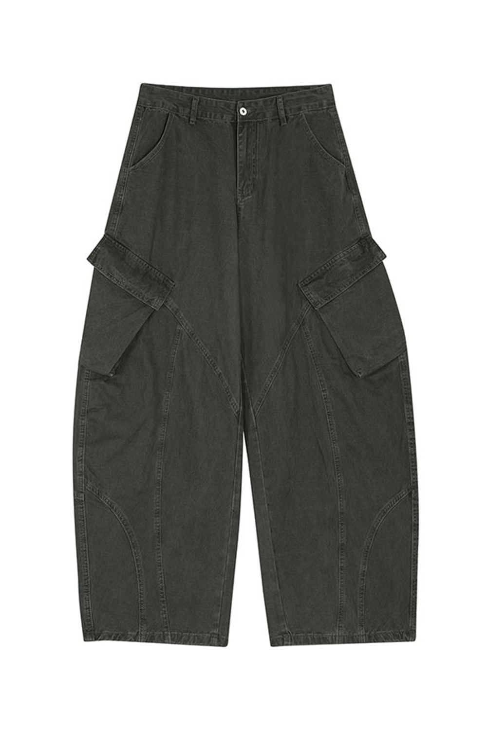 Cargo Pants Washed Wide-Leg Jeans Loose Men Pants
