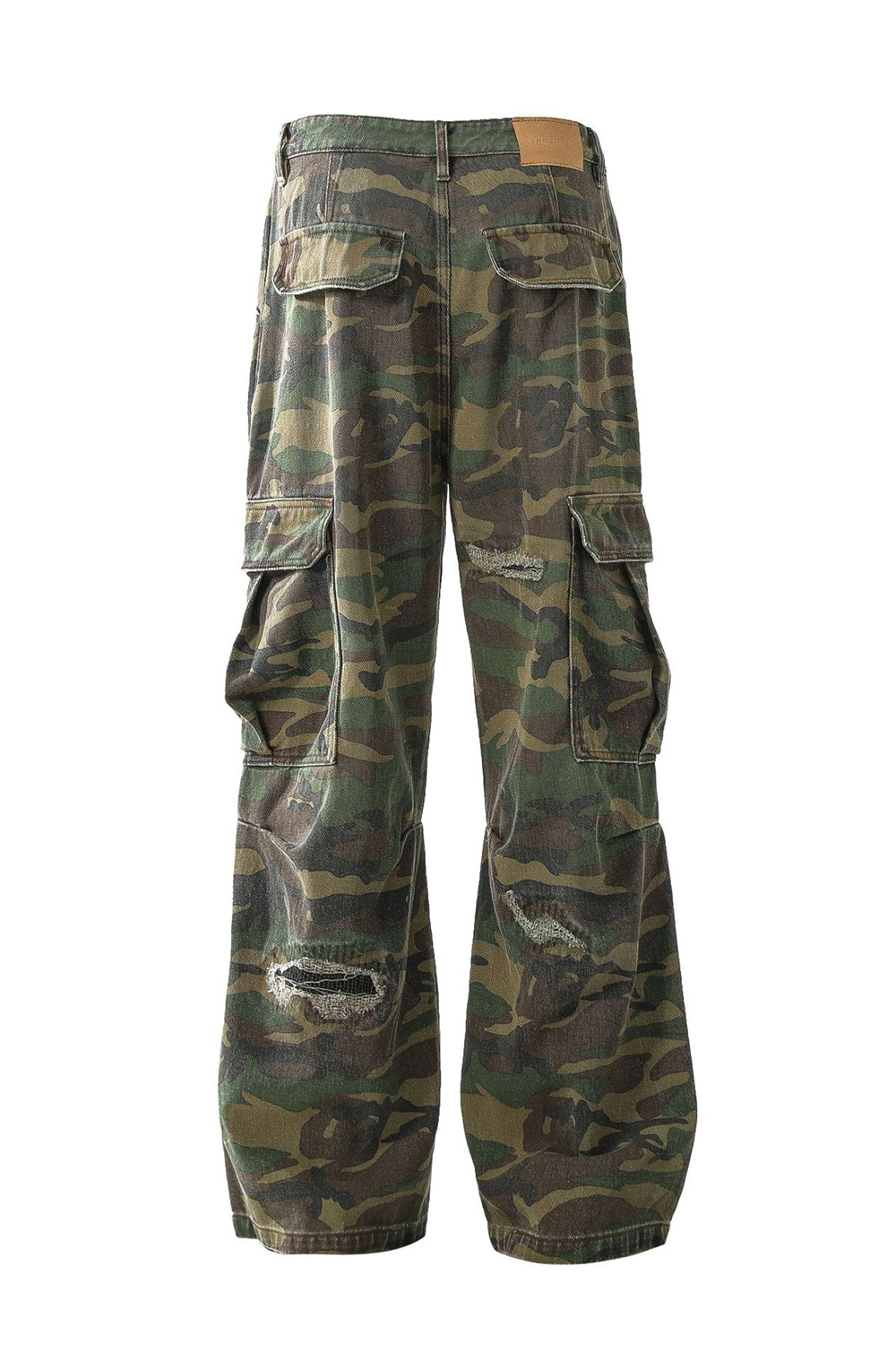 Cargo Pants Washed Jeans Loose Men Pants 