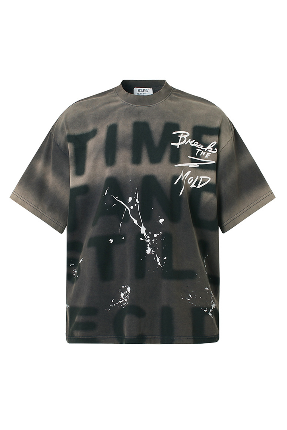 Letter Vacation Vintage Washed Print T-Shirt Tee for Men