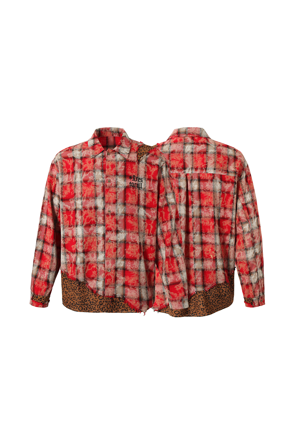 Jacket Shirt Red Plaid Unisex Long Sleeve Top 
