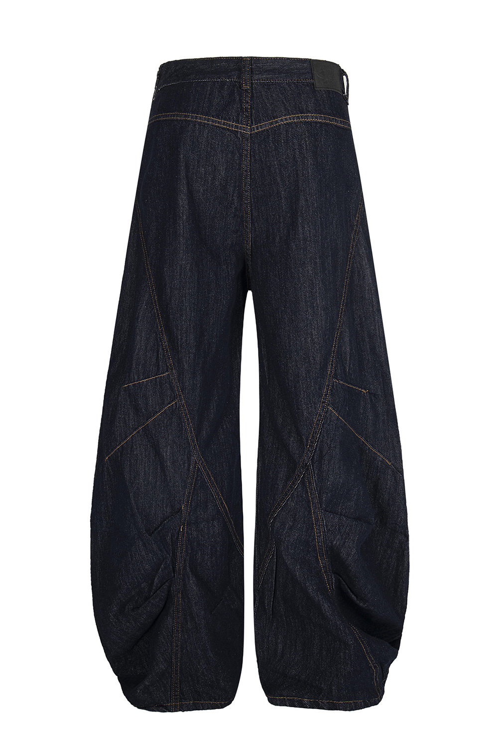 Washed Wide-Leg Balloon Jeans Loose Men Pants