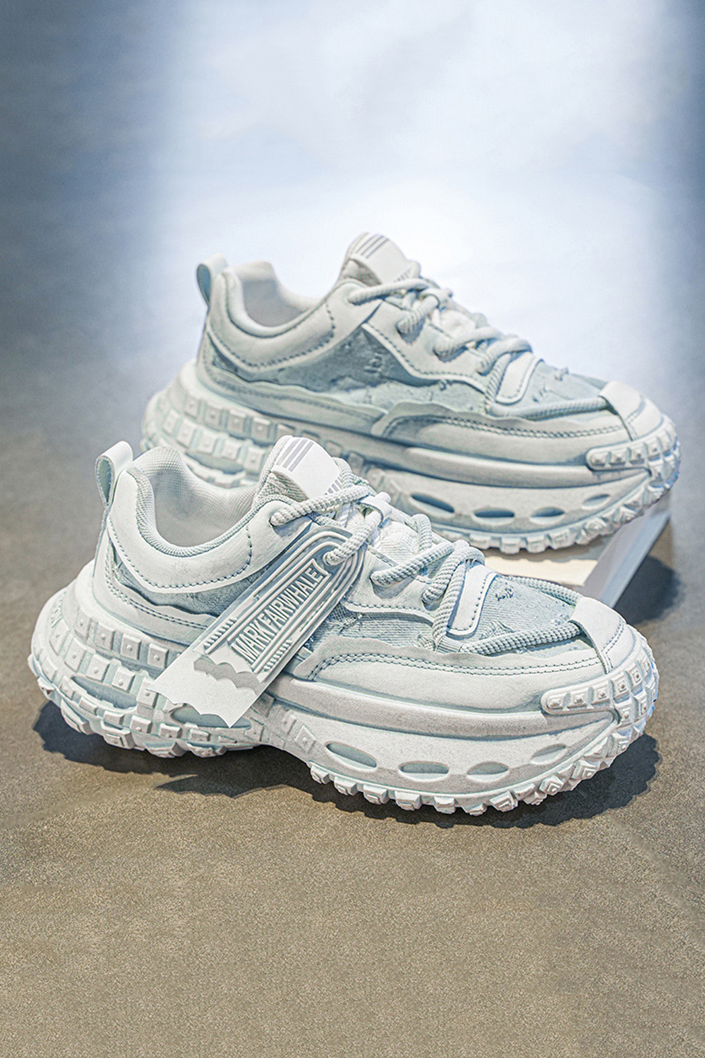 Tire Sole Clunky Sneaker Dirty Sports Shoes for men