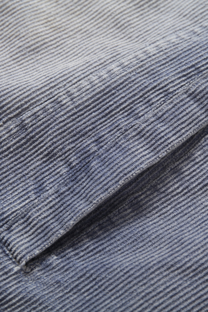 Washed Denim Jacket Blue Lapel Long Sleeve 