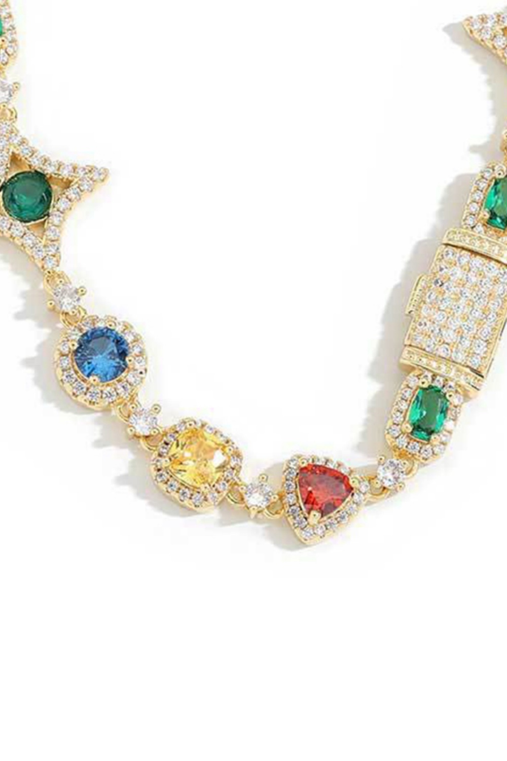 ColorBlock Diamond Chain Hip Hop