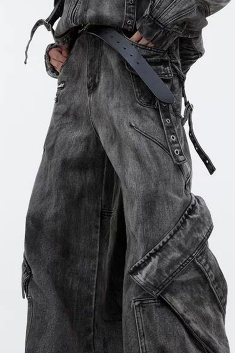 Cargo Pants Washed Jeans Loose Men Pants