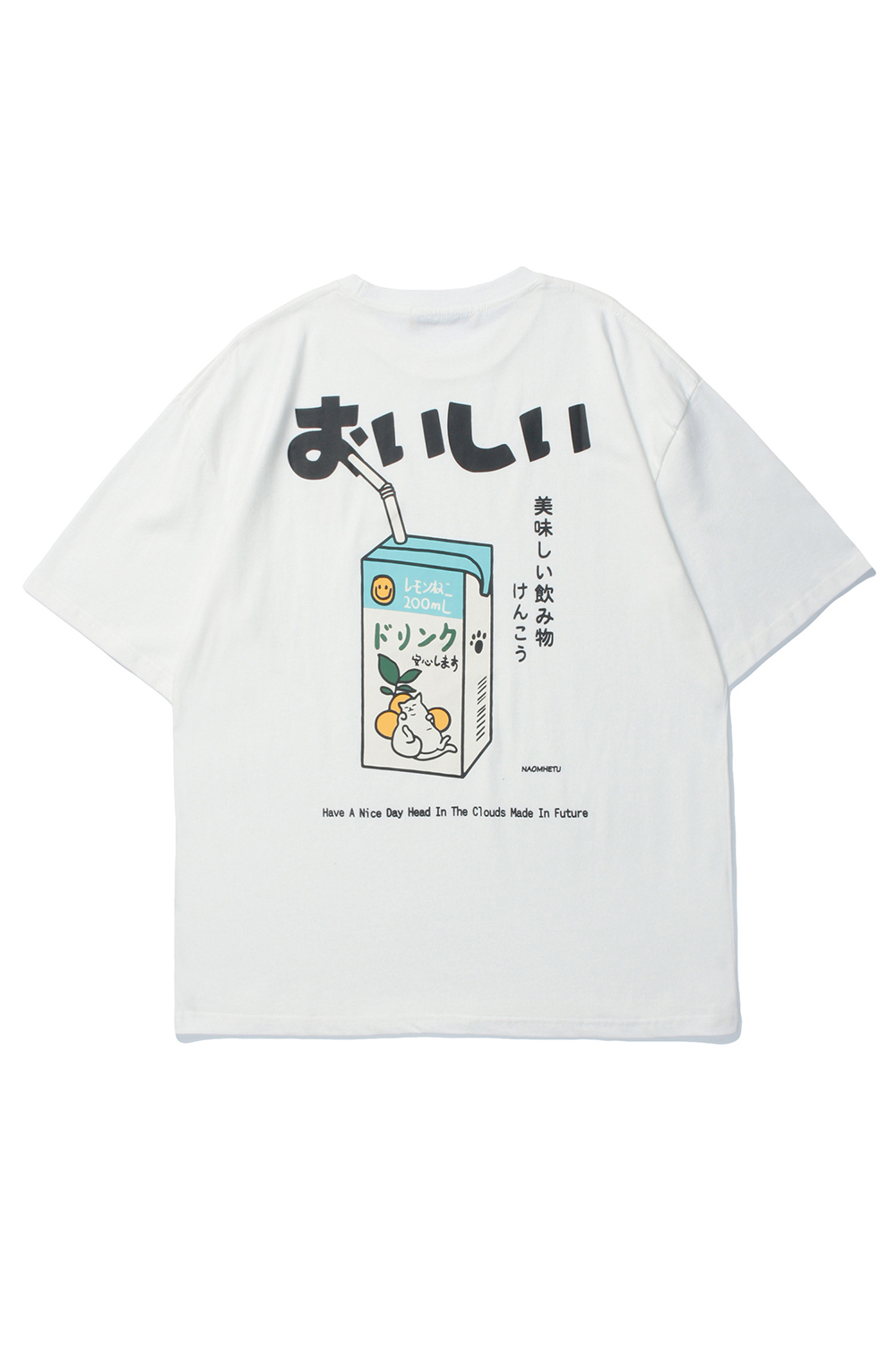 Cat Graffiti Print T-shirt Tee For Men