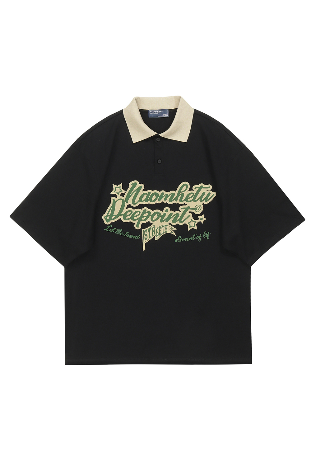 Letter Print Polo Tee For Men