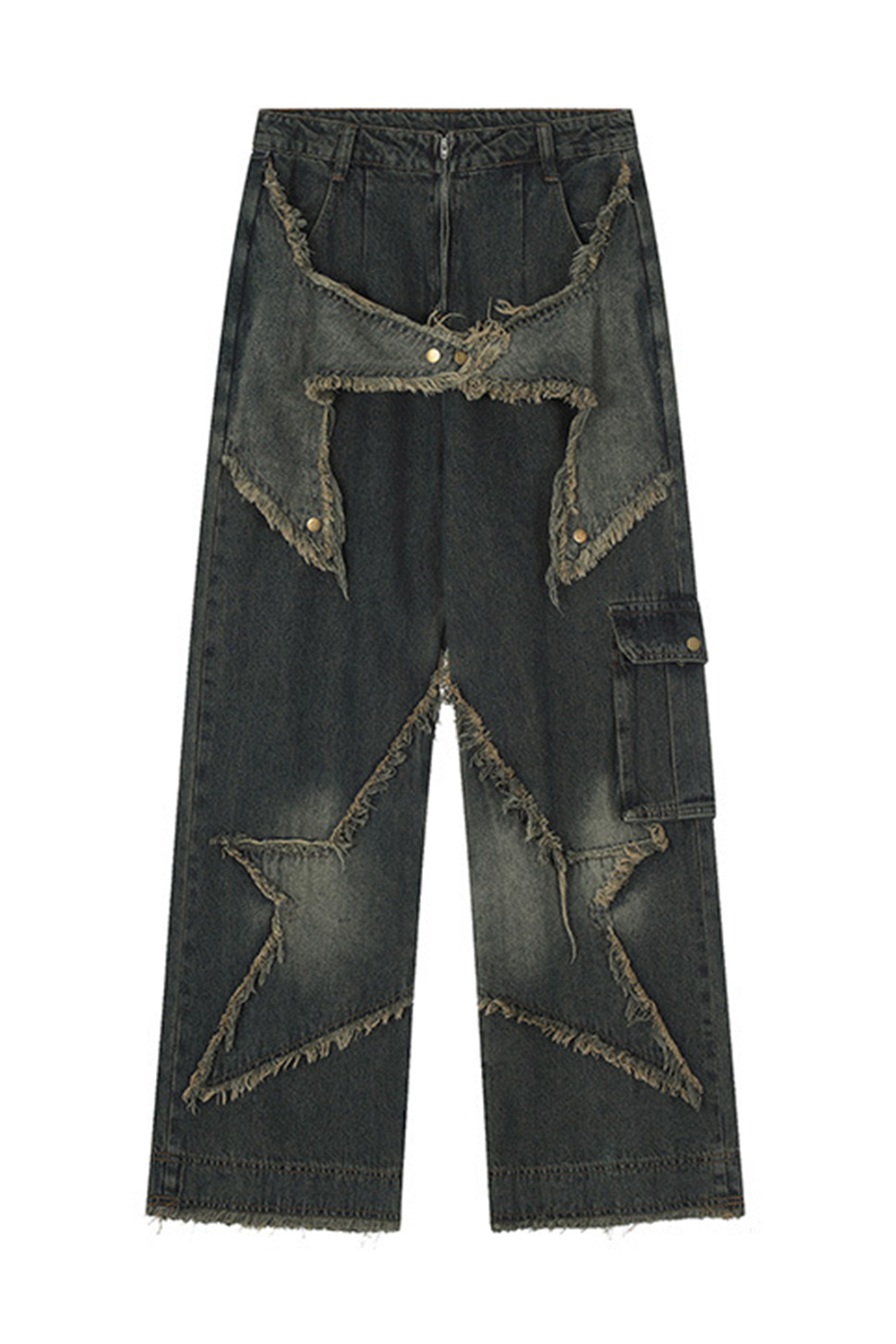 Washed Jeans Loose Men Pants