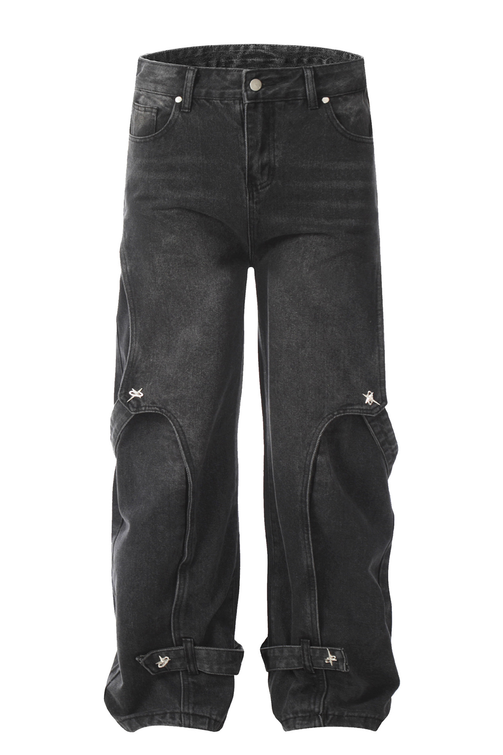 Washed Jeans Loose Straight Leg Men Pants