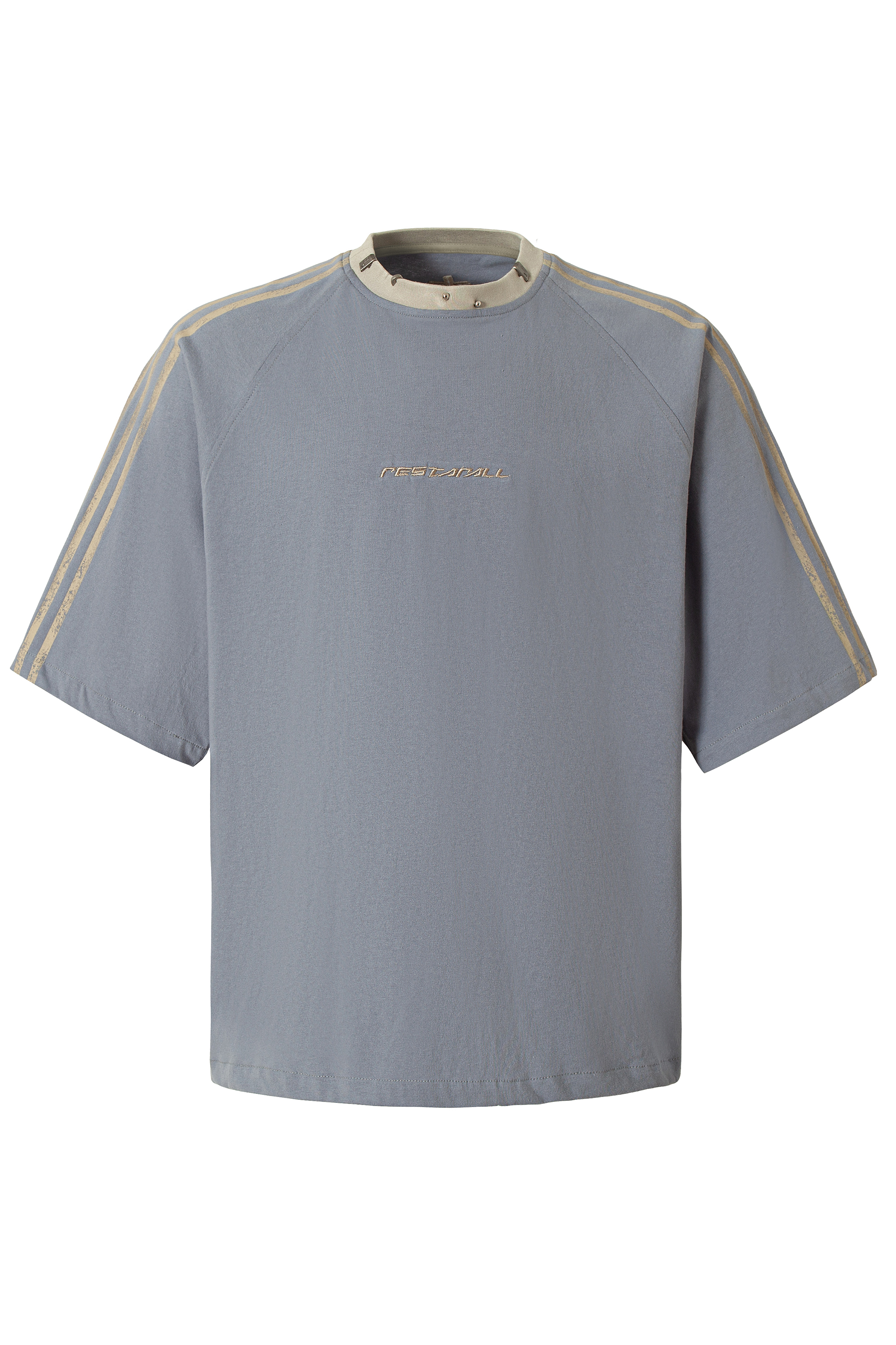 Sport Stripe T-shirts Vintage Embroidered Tee