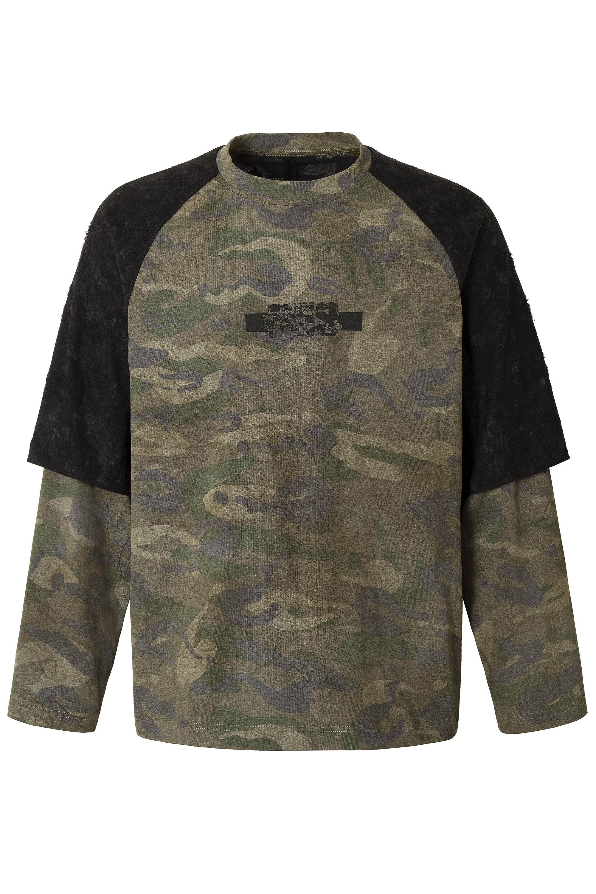 Graffiti Camouflage T-shirts Long Sleeve Tee