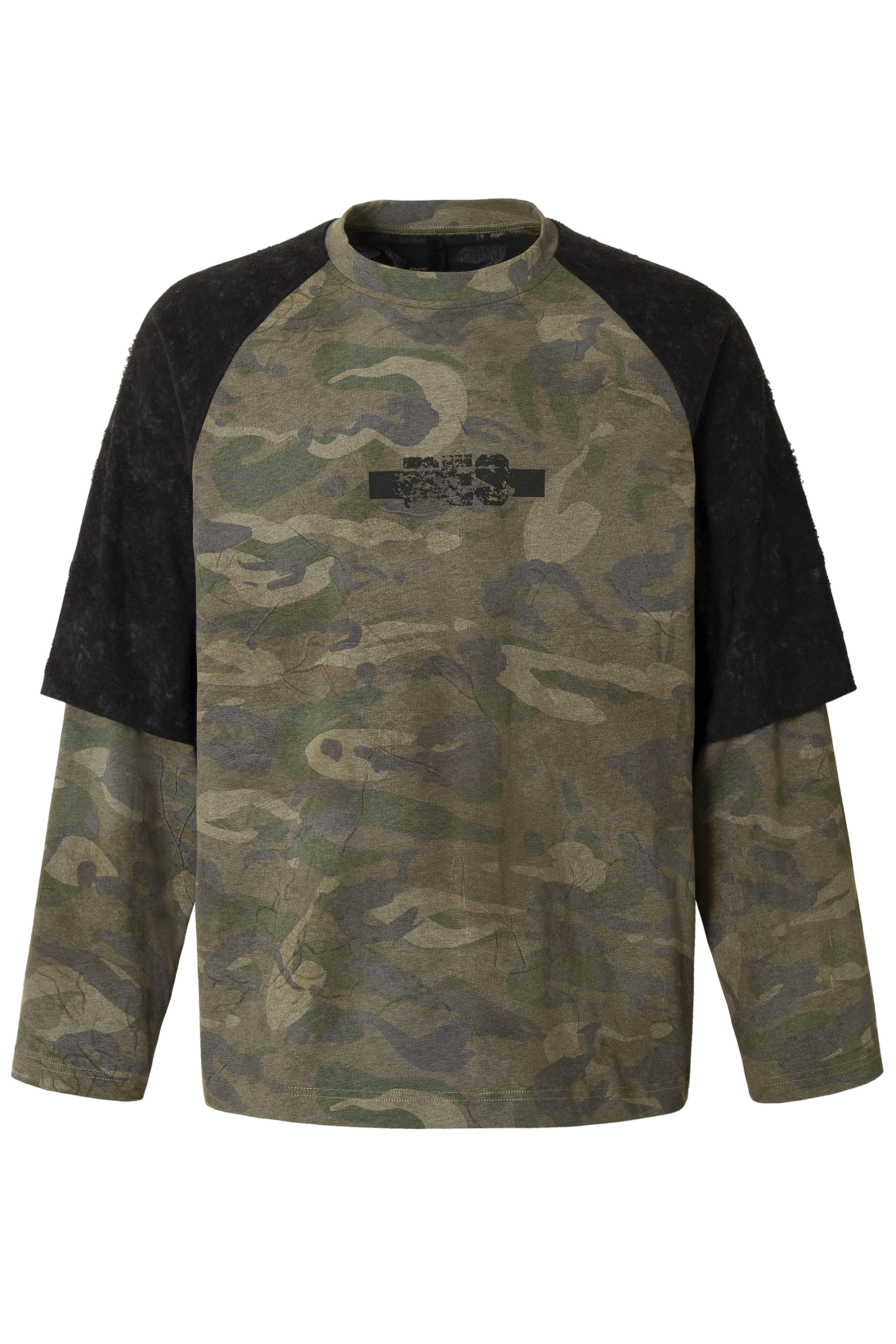 Graffiti Camouflage T-shirts Long Sleeve Tee