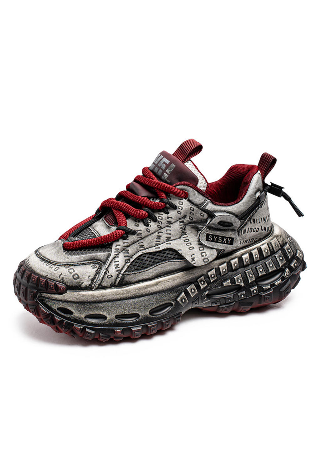 Tire Sole Clunky Sneaker Dirty Sports Damp Shoes for men