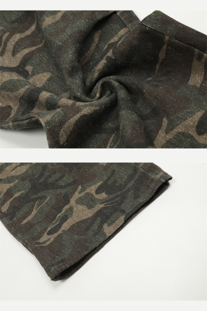 Camouflage Cargo Pants Wide-Leg Jeans Loose Men Pants