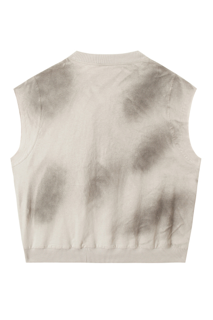 Tank Top Khaki Tie Dye Unisex Sleeveless Vest Top 