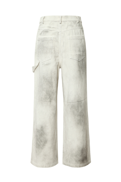 Cargo Pants Jeans Print Loose Straight Leg Pants 