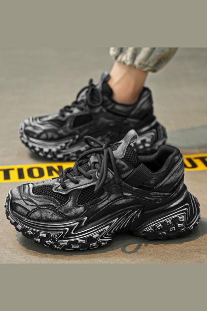Tire Sole Clunky Sneaker Dirty Sports Damp Shoes for men