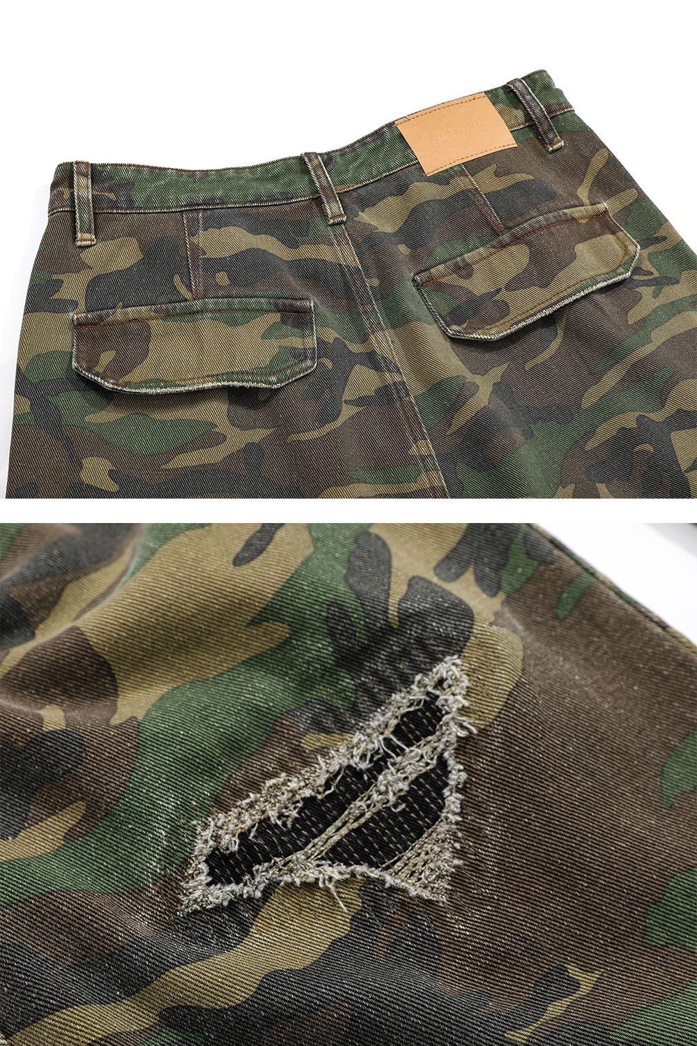 Cargo Pants Washed Jeans Loose Men Pants 