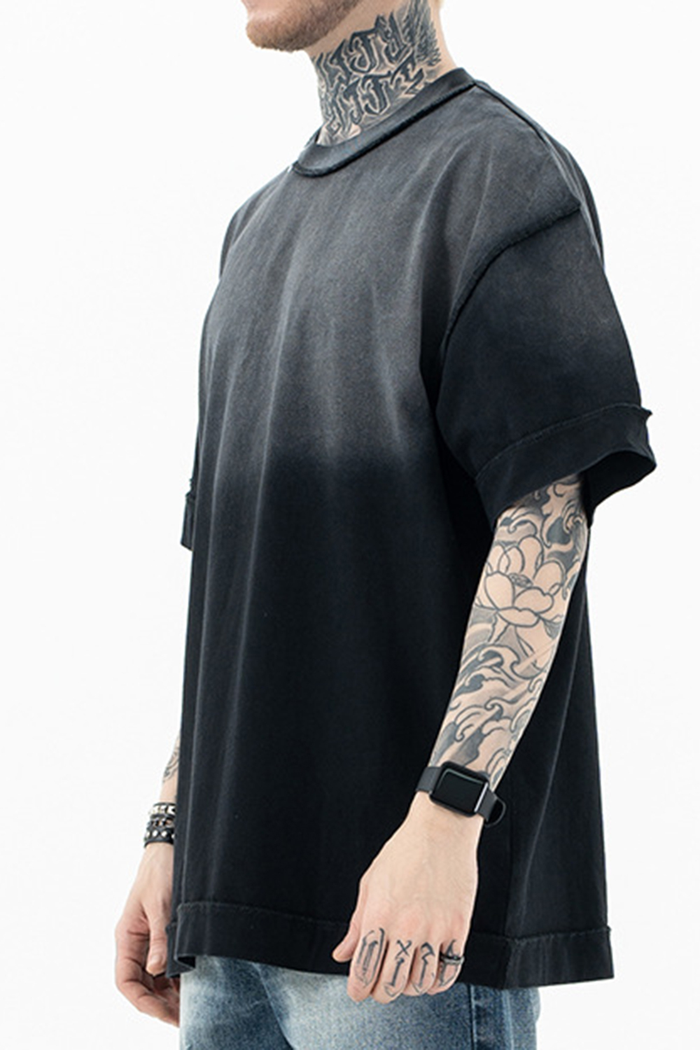 Gradient Washed Tee For Men
