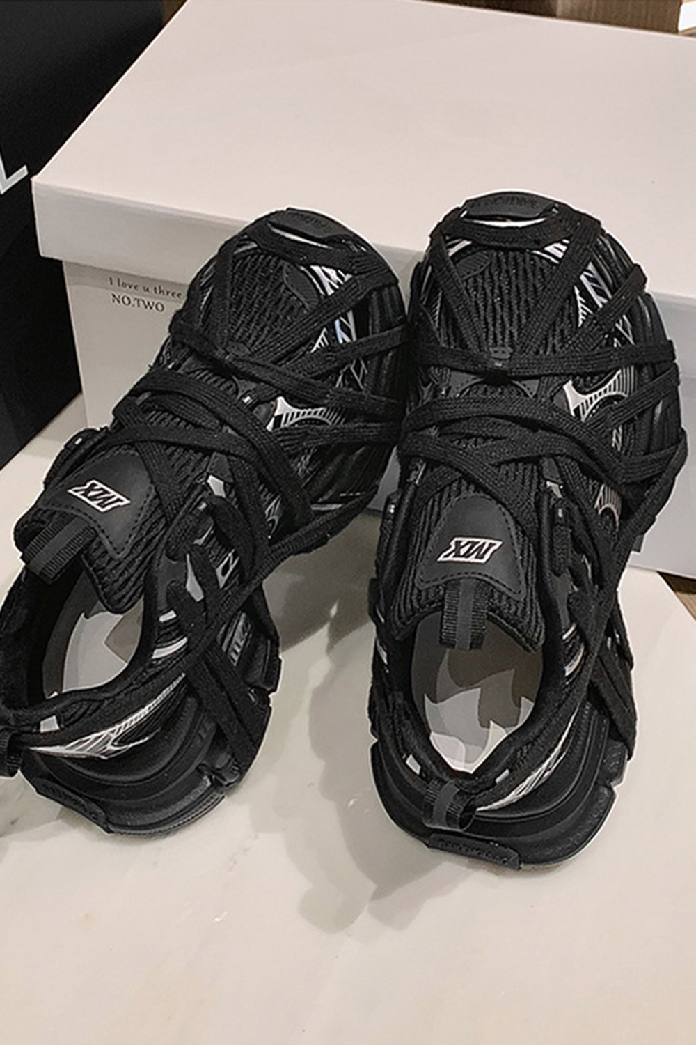 Tie Clunky Sneaker Dirty Sports Damp Shoes for men
