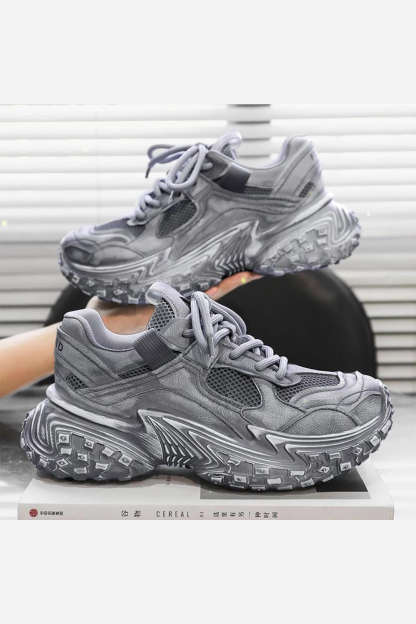 Tire Sole Clunky Sneaker Dirty Sports Damp Shoes for men