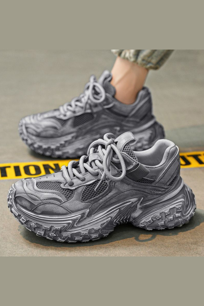 Tire Sole Clunky Sneaker Dirty Sports Damp Shoes for men