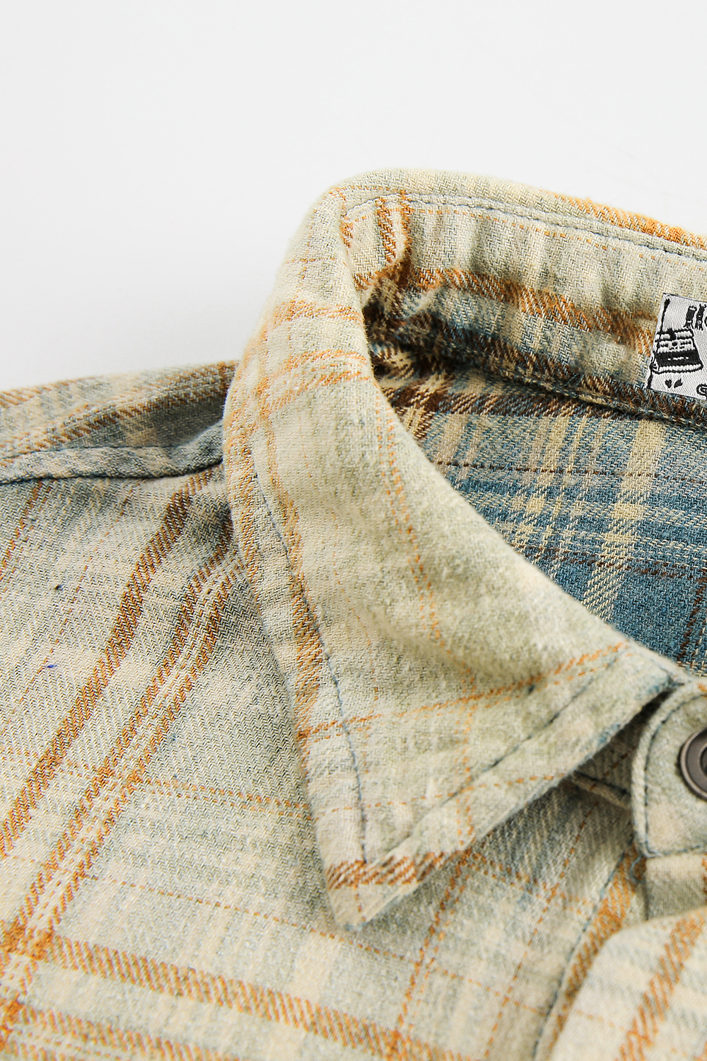 Jacket Shirt Blue Plaid Unisex Long Sleeve Top 