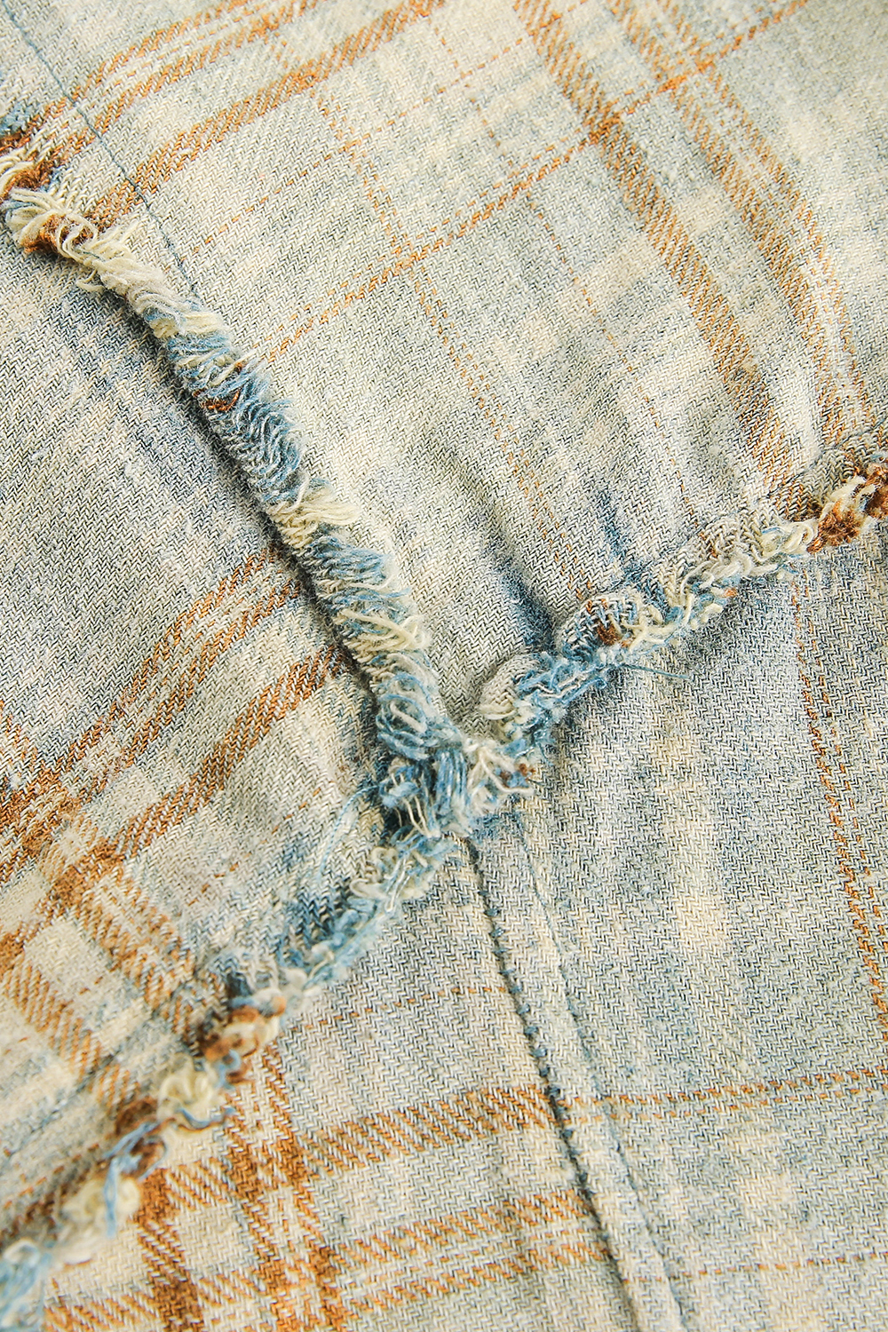 Jacket Shirt Blue Plaid Unisex Long Sleeve Top 