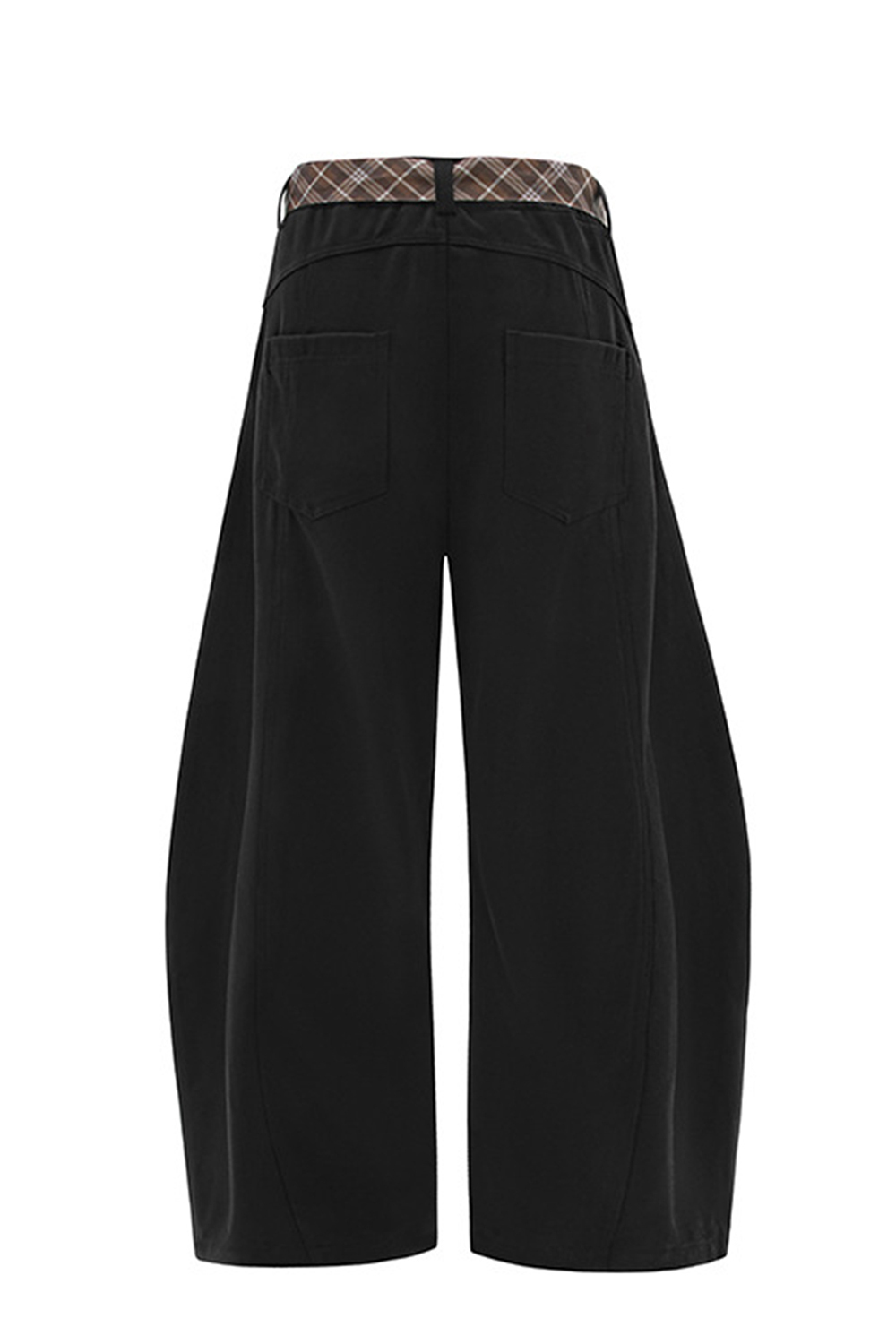 Wide Leg Loose Men Pants Belted