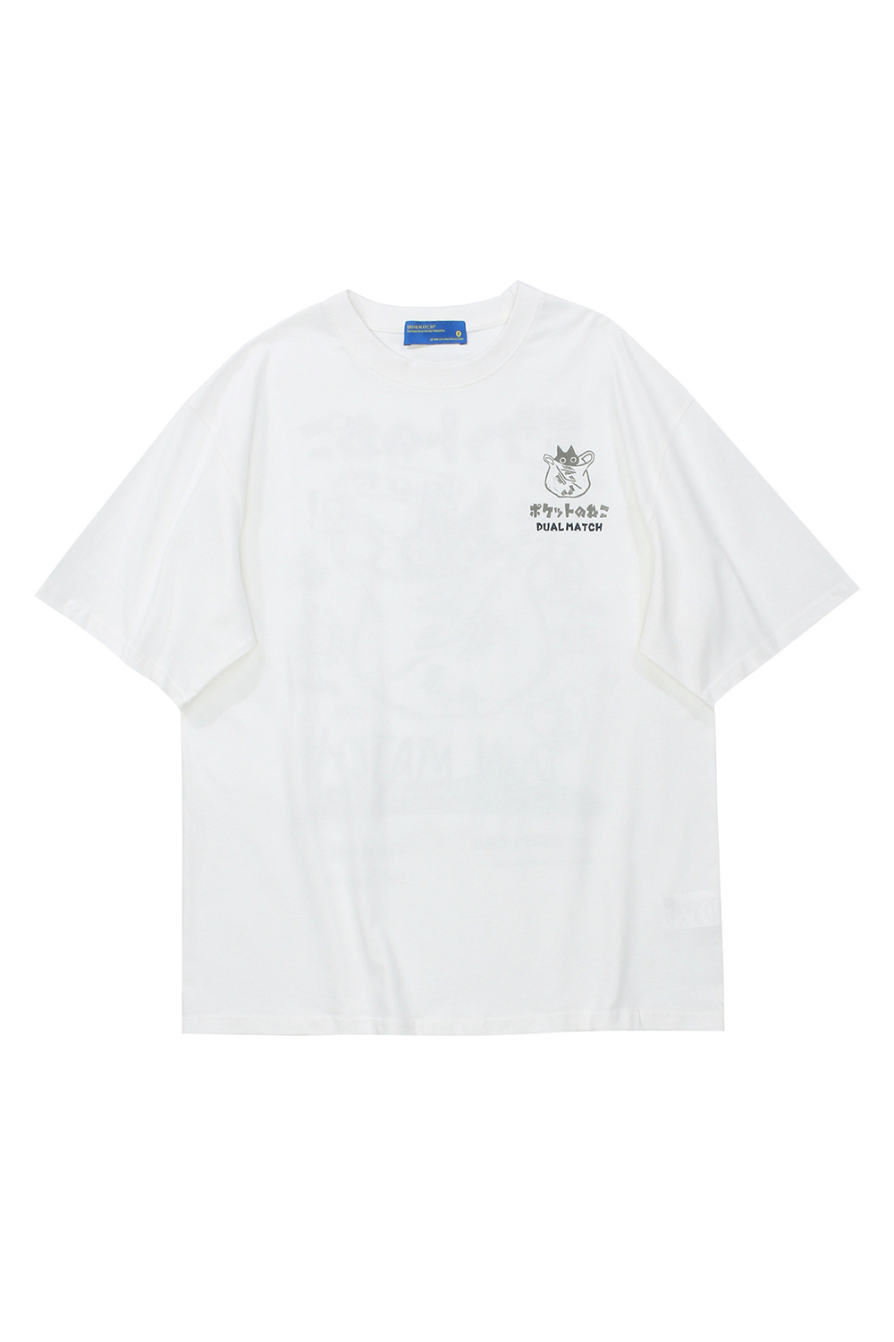 Cat Letter Print T-shirt Tee For Men