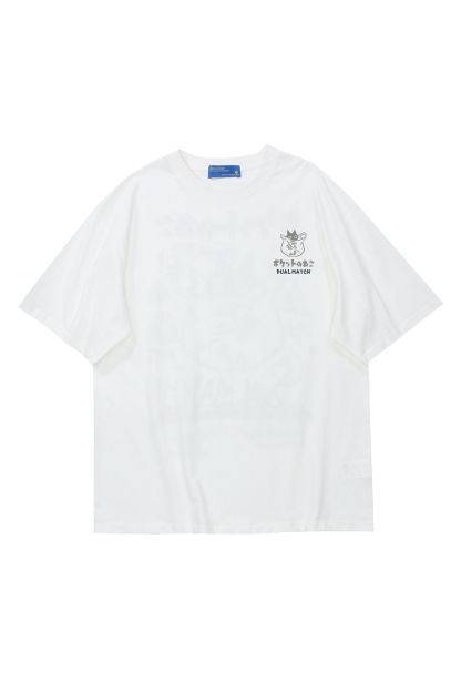 Cat Letter Print T-shirt Tee For Men