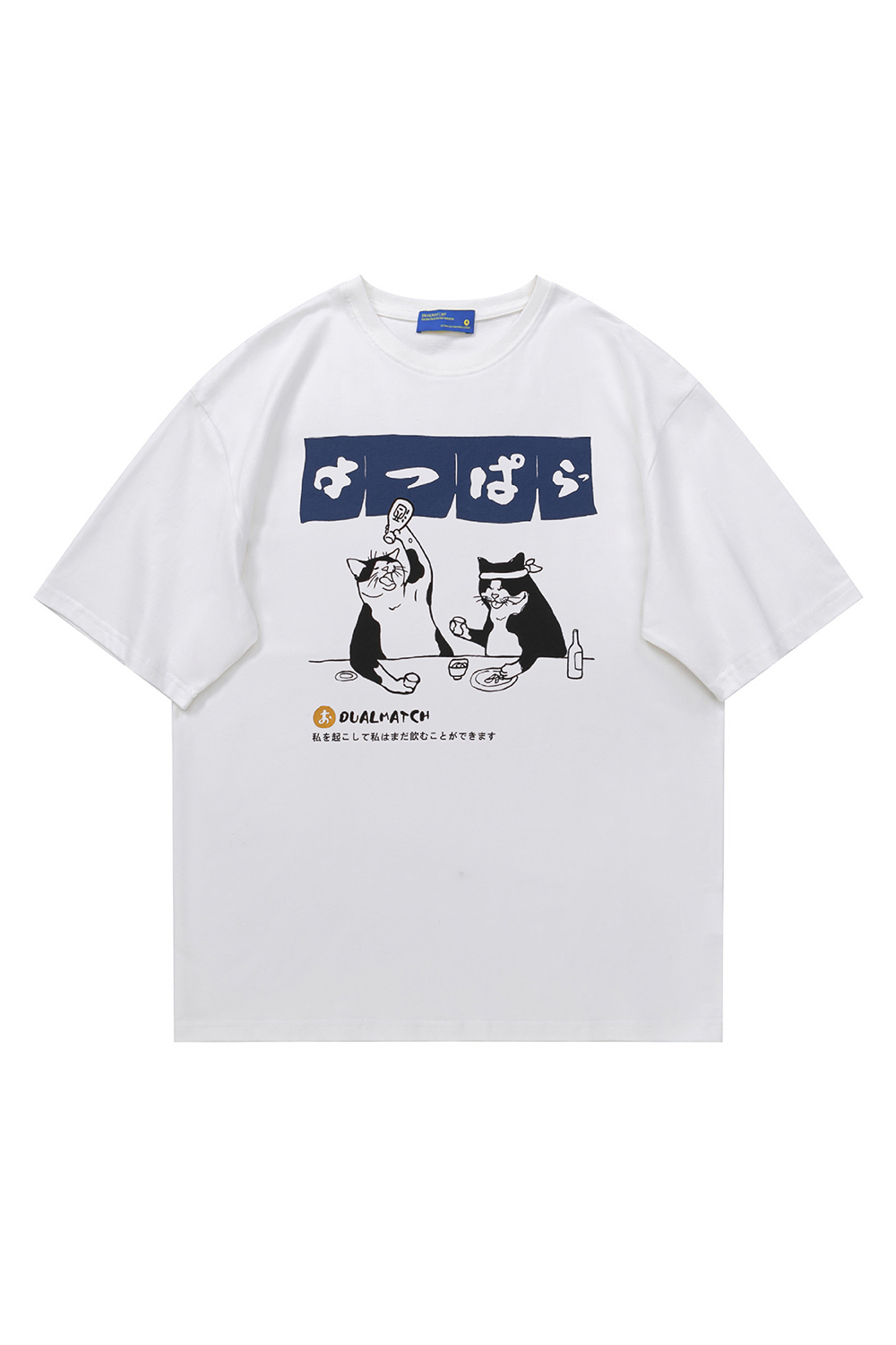 Cat Graffiti Print T-shirt Tee For Men