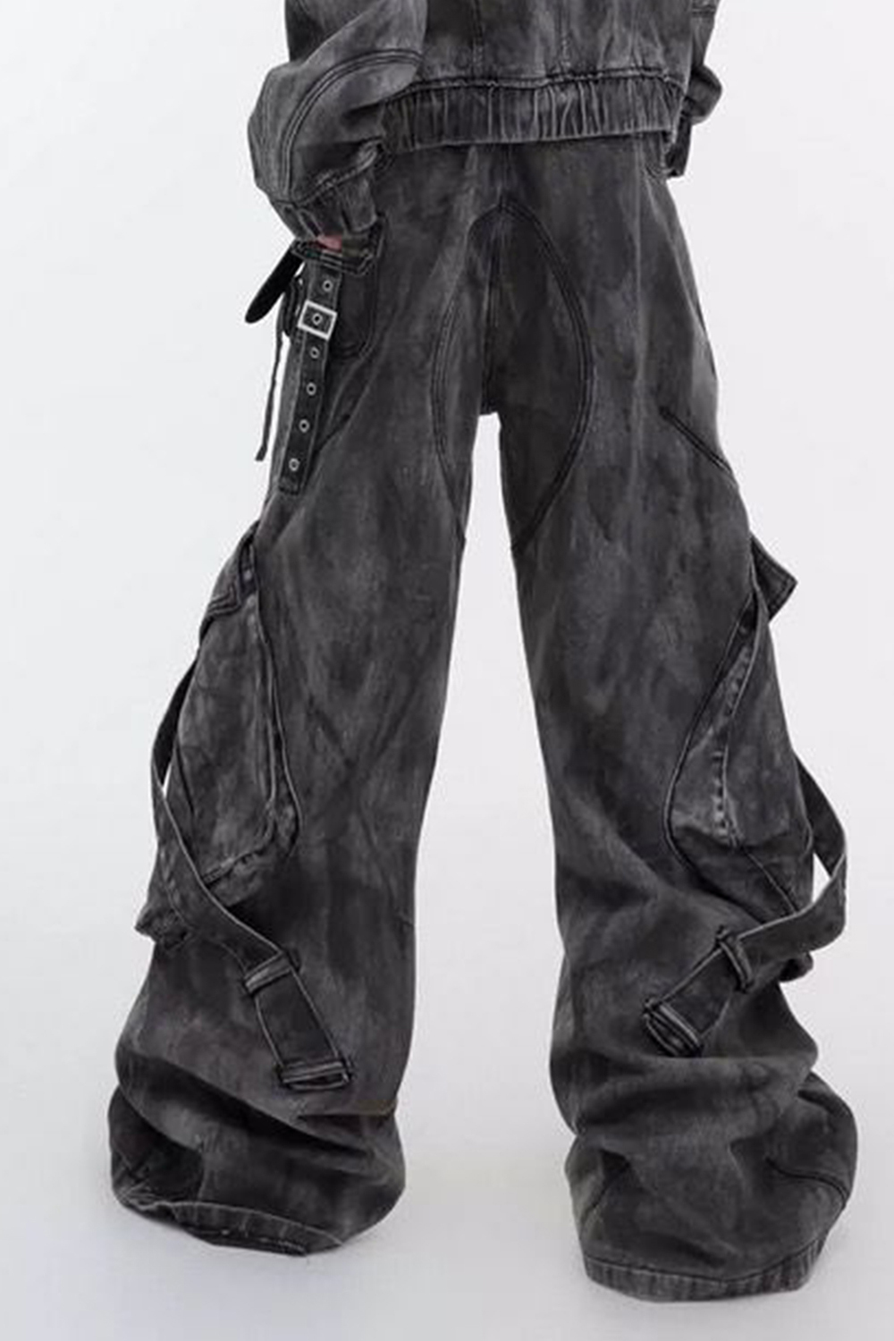 Cargo Pants Washed Jeans Loose Men Pants