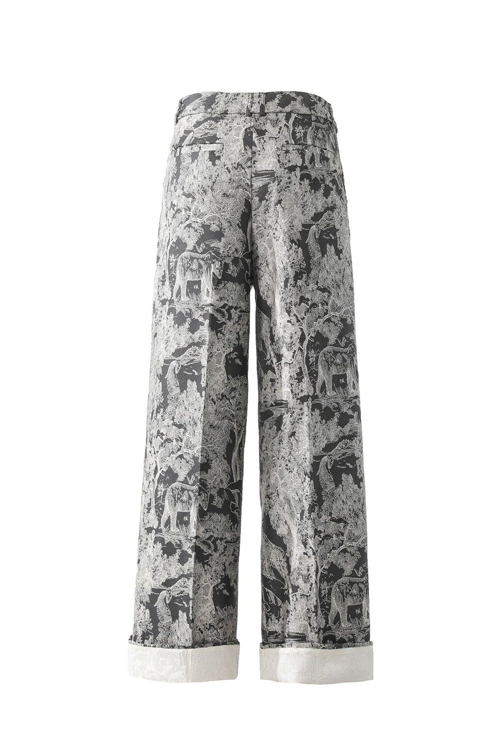 Jacquard Loose Straight Leg Men Pants 