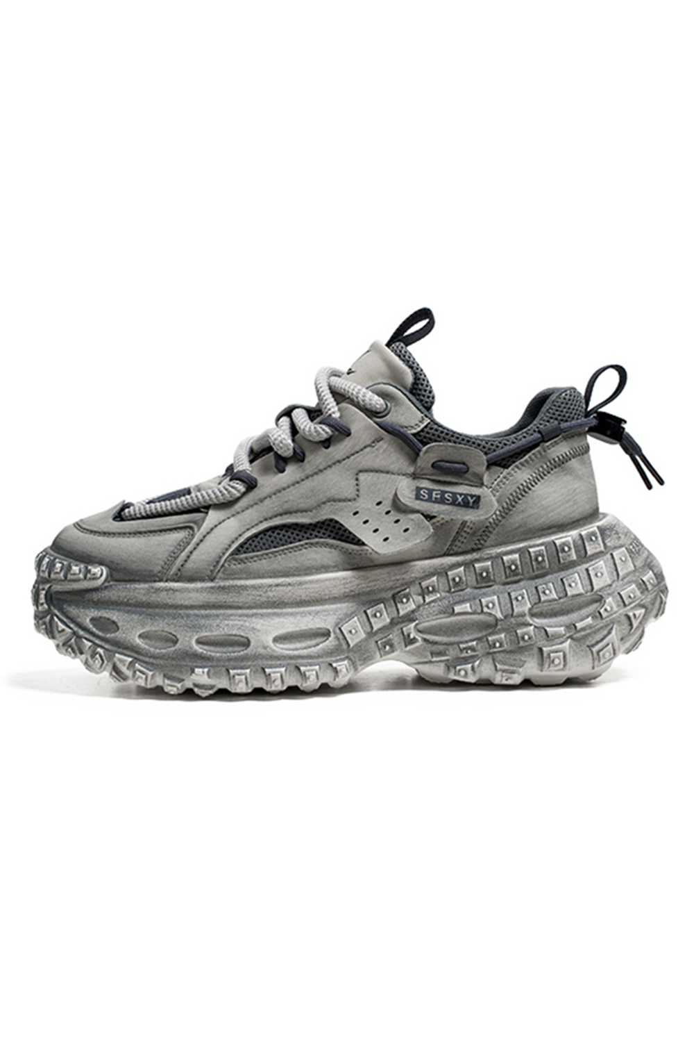 Tire Sole Clunky Sneaker Dirty Sports Damp Shoes for men