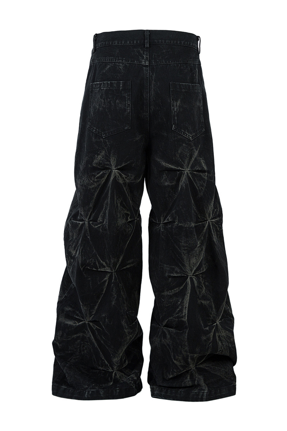 Washed Wide-Leg Jeans Loose Men Pants