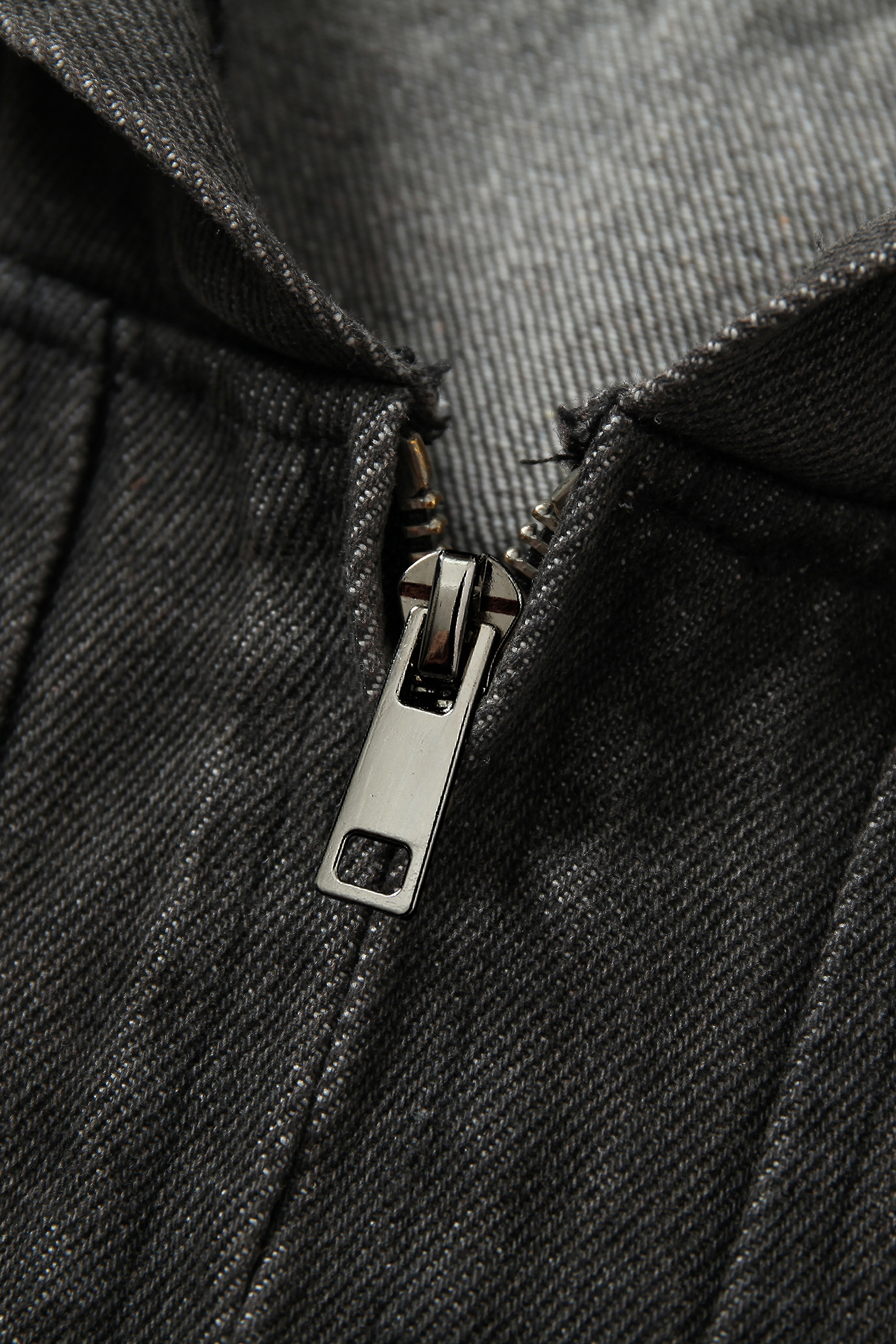 Hoodie Denim Jacket Black Letter Long Sleeve Coat
