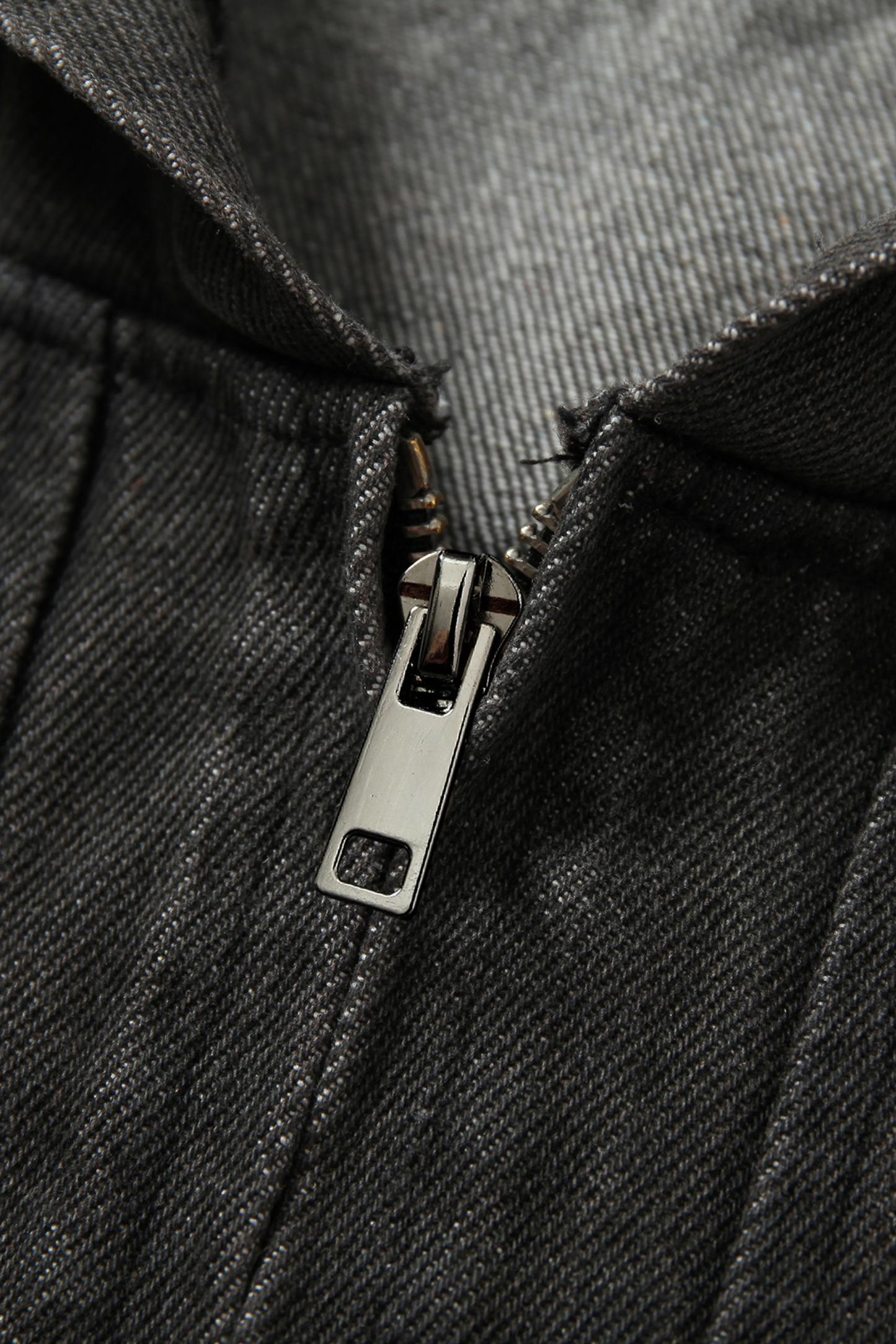 Hoodie Denim Jacket Black Letter Long Sleeve Coat