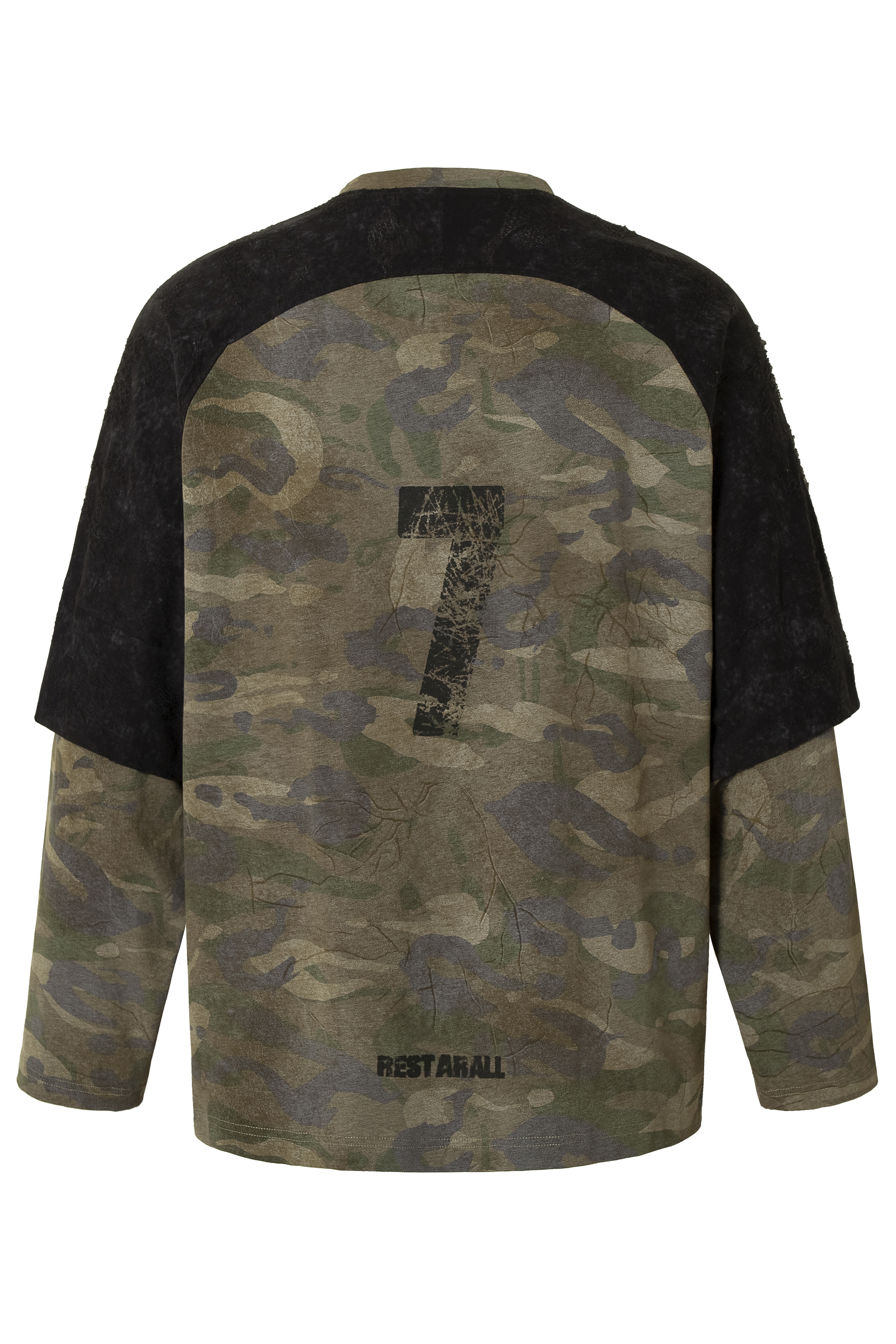 Graffiti Camouflage T-shirts Long Sleeve Tee