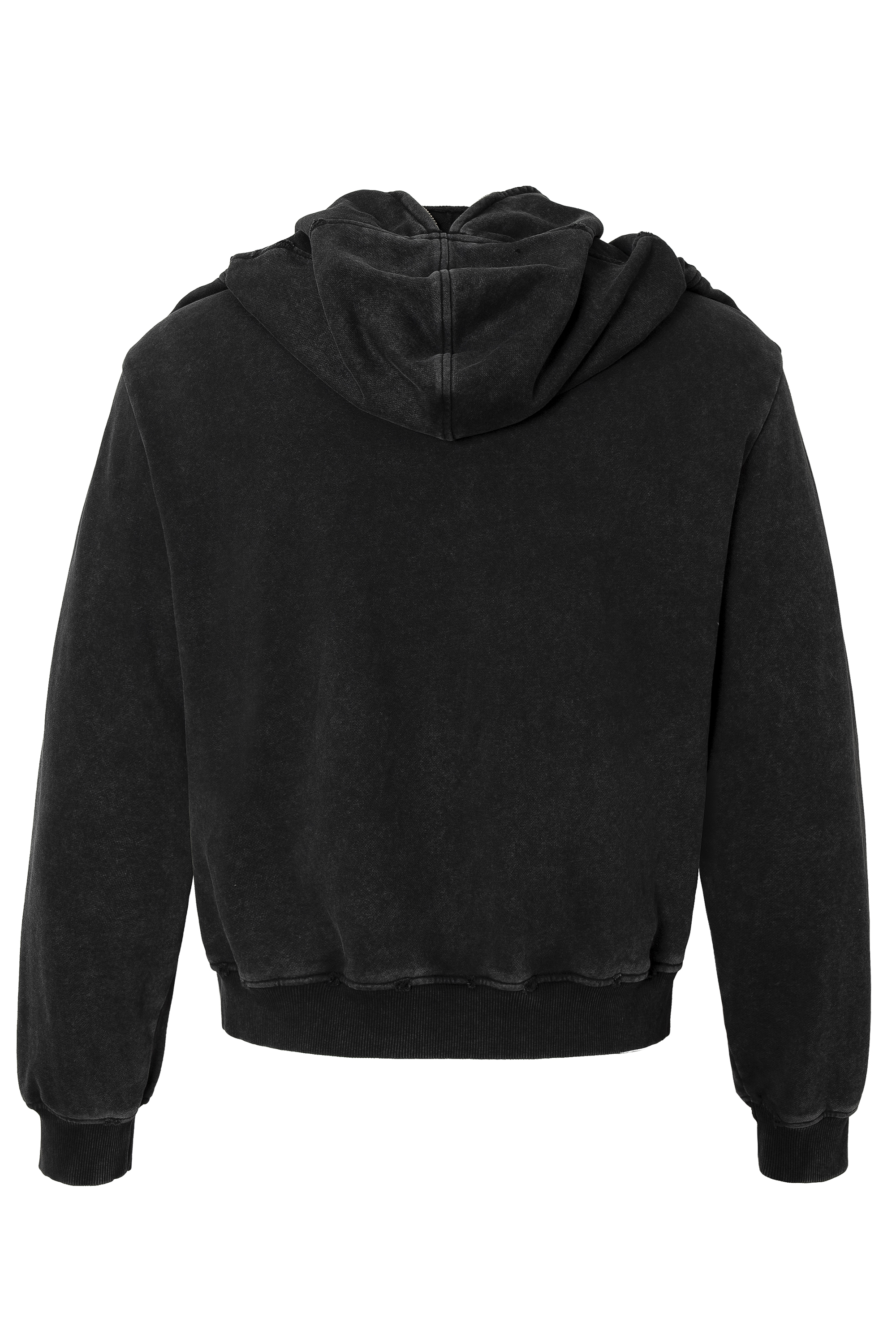 Hip Hop Punk Hoodie Jacket Gray Long Sleeve Coat