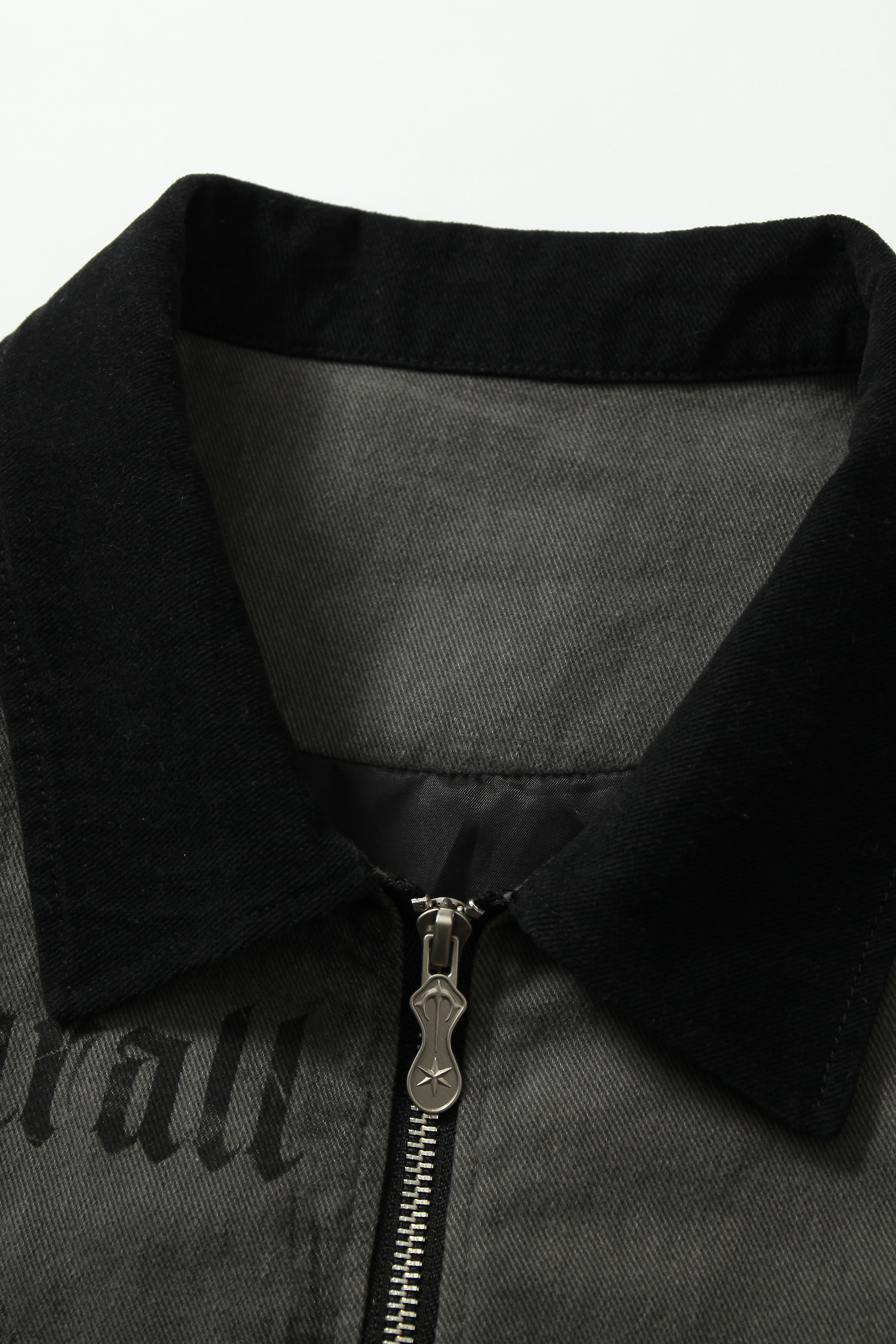 Abstract Jacket Gray Print Lapel Long Sleeve 