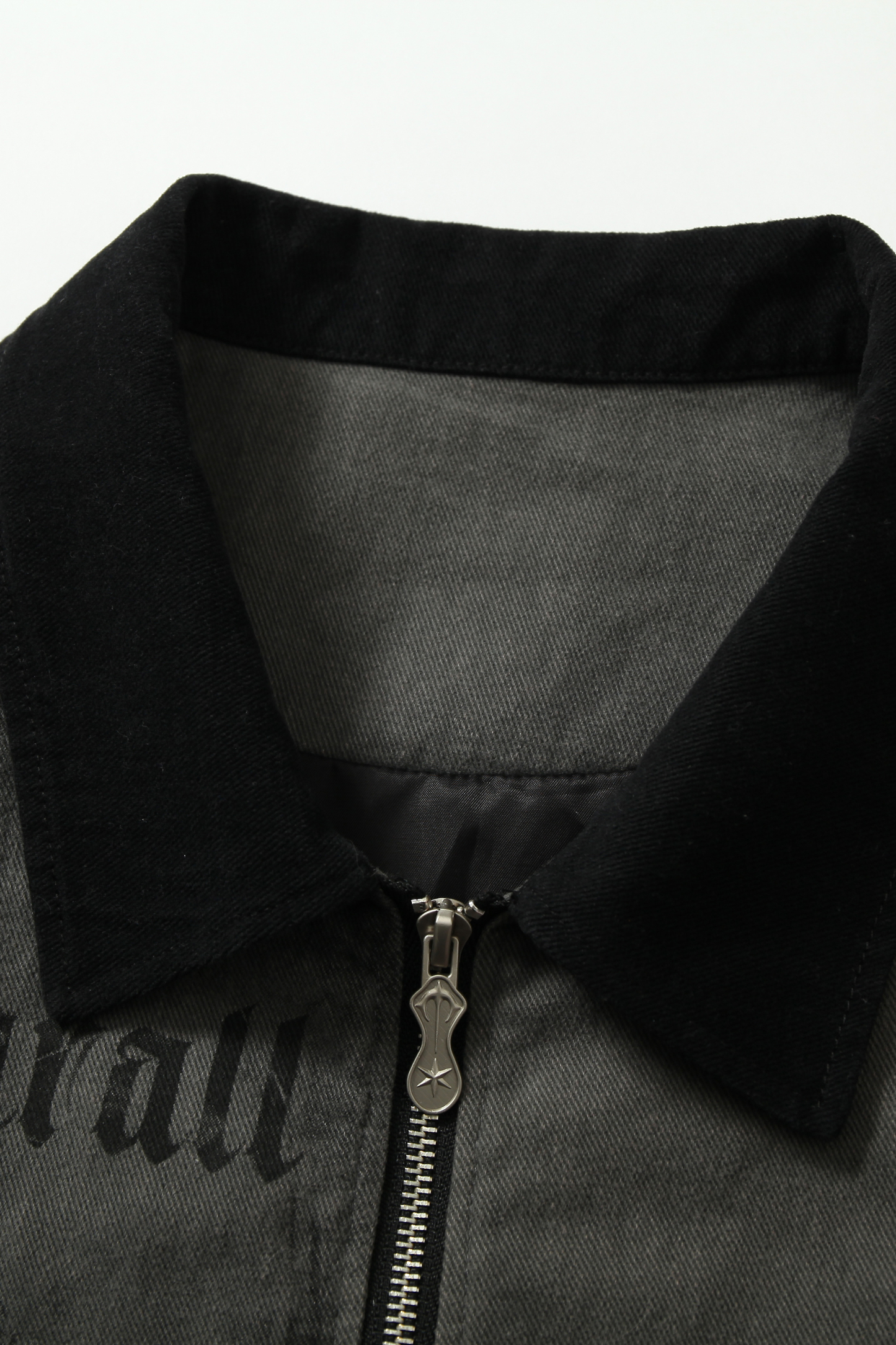Abstract Jacket Gray Print Lapel Long Sleeve 