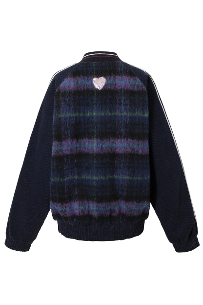 Winter Shirt Jacket Purple Tie Dye Long Sleeve Coat