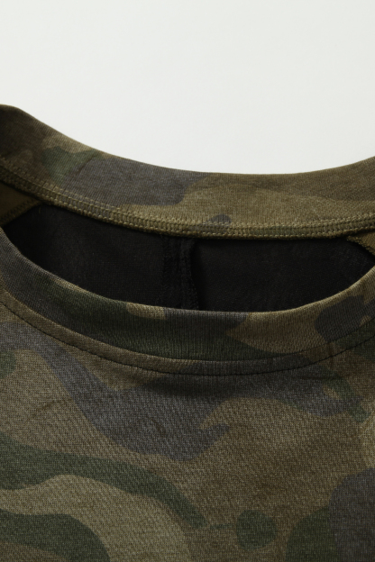 Graffiti Camouflage T-shirts Long Sleeve Tee