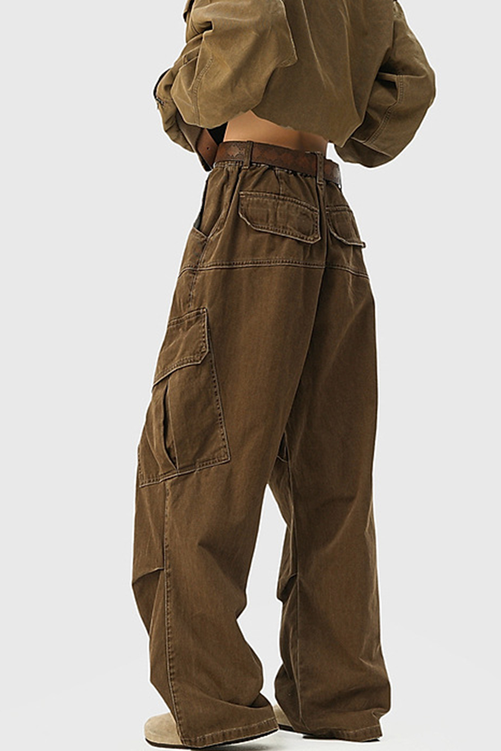 Cargo Pants Wide-Leg Jeans Loose Men Pants