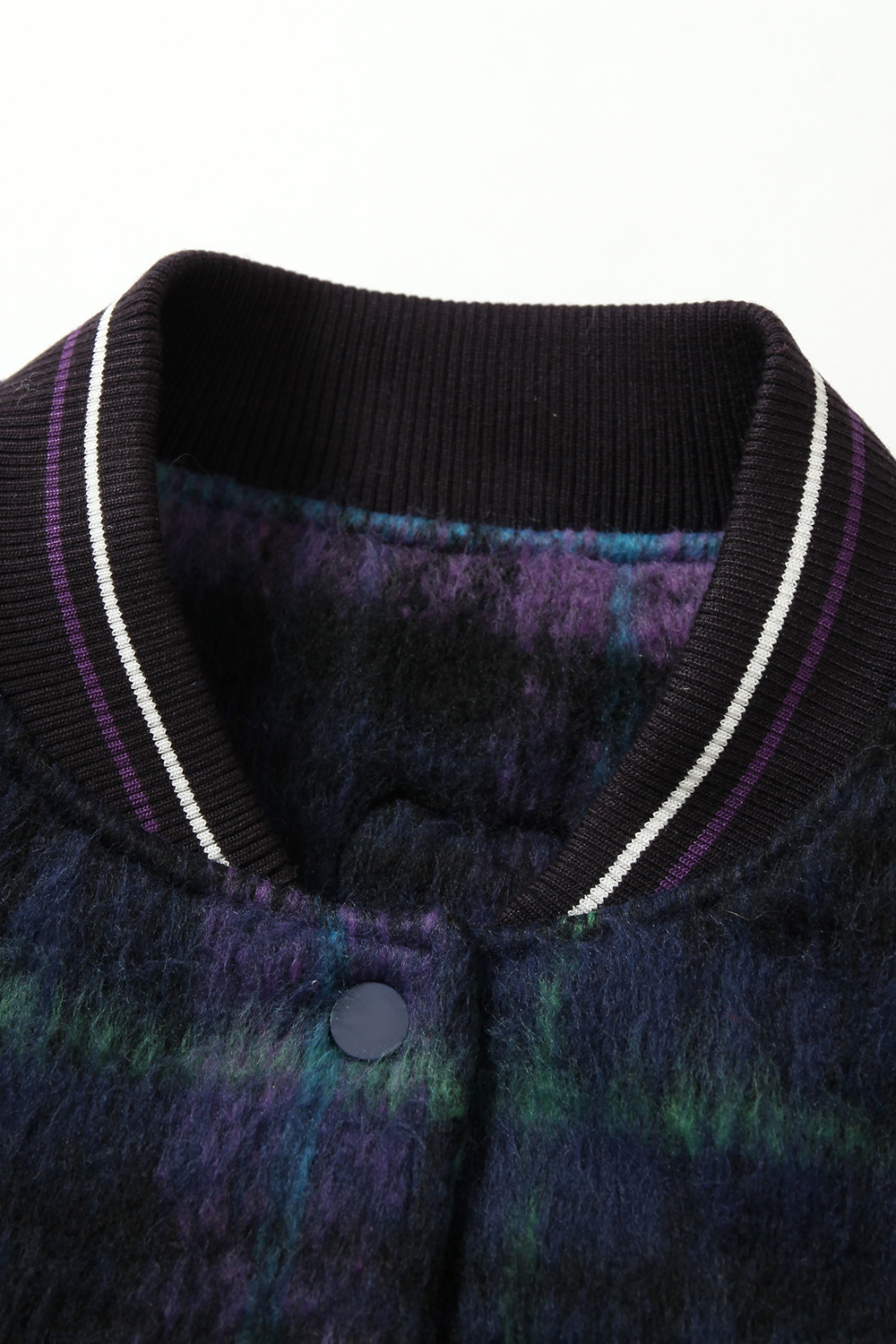 Winter Shirt Jacket Purple Tie Dye Long Sleeve Coat