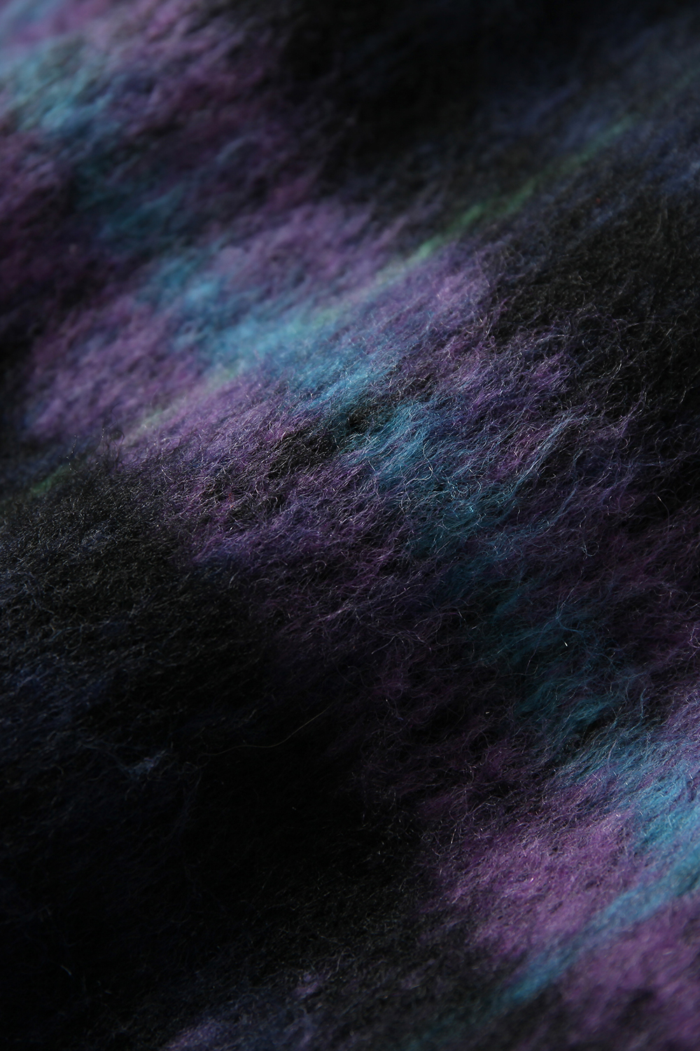 Winter Shirt Jacket Purple Tie Dye Long Sleeve Coat