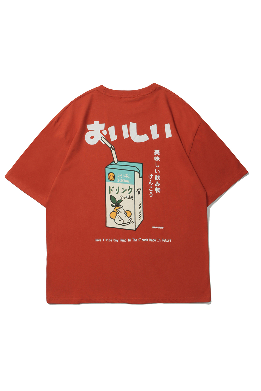 Cat Graffiti Print T-shirt Tee For Men